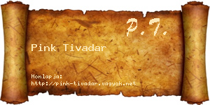 Pink Tivadar névjegykártya