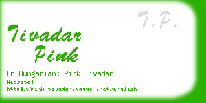 tivadar pink business card